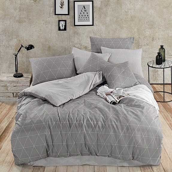 Σετ Σεντόνια Υπέρδιπλα Cotton 100% Dream Gray - Mc Linen