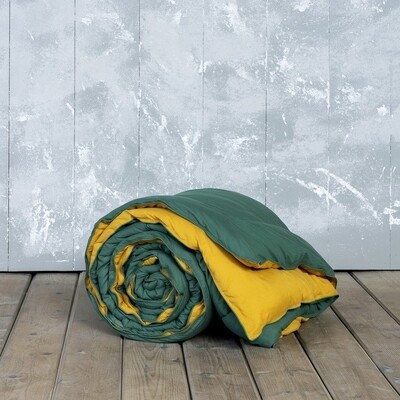 Πάπλωμα Υπέρδιπλο Abalone Green-Mustard Beige - Nima Home