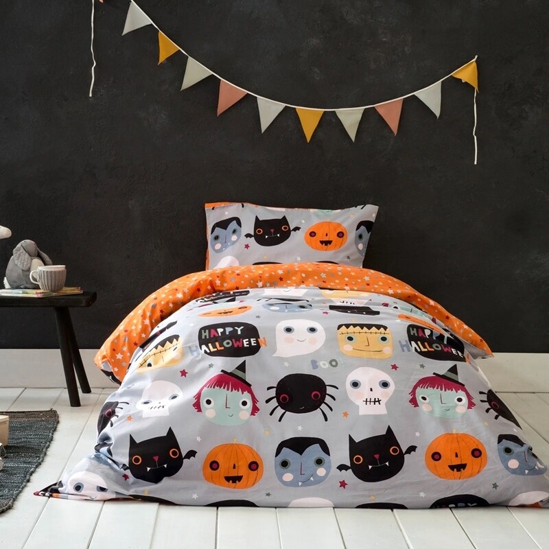 Σετ Σεντόνια Μονά Happy Halloween - Nima Home