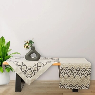 Καρέ Κέντημα Λινό 46357 Γκρι - Ilis Home