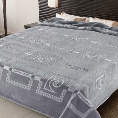 Κουβέρτα Βελουτέ Υπέρδιπλη 657 Gray (51)  - Pierre Cardin