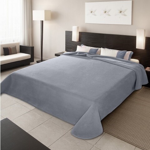 Κουβέρτα Βελουτέ Μονή Ισπανίας   Plain Gray (51) - Belpla