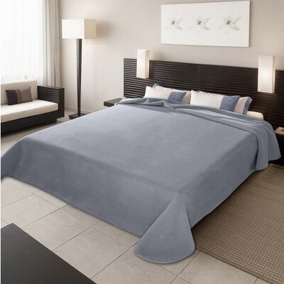 Κουβέρτα Βελουτέ Μονή Ισπανίας   Plain Gray (51) - Belpla