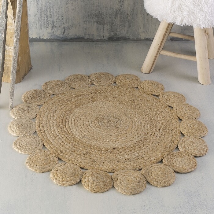 Χαλάκι Jute Rattan Flower 70 εκ. - Rythmos