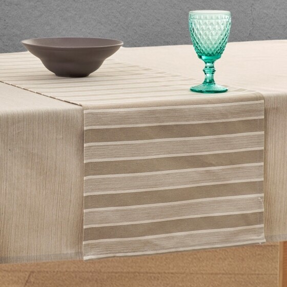 Τραβέρσα 45Χ140 εκ. Ριγέ Aries Beige - Ilis Home