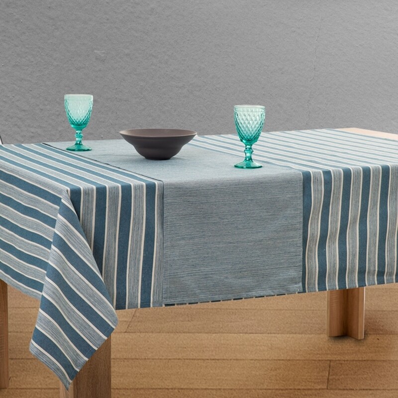 Τραπεζομάντηλο 140Χ220 εκ. Ριγε Aries Blue - Ilis Home