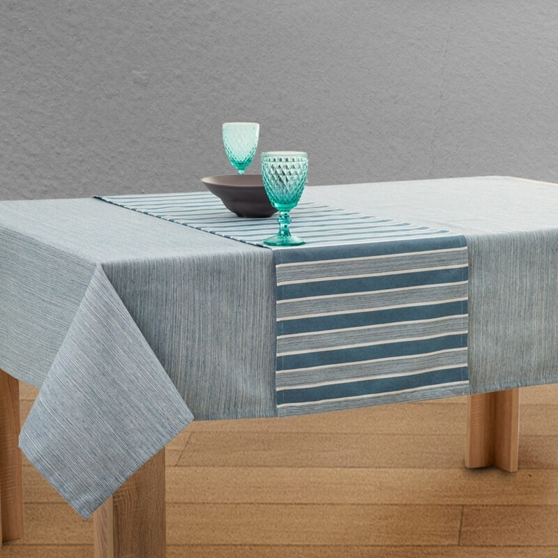 Τραπεζομάντηλο 140Χ220 εκ. Μονόχρωμο Virgo Blue - Ilis Home
