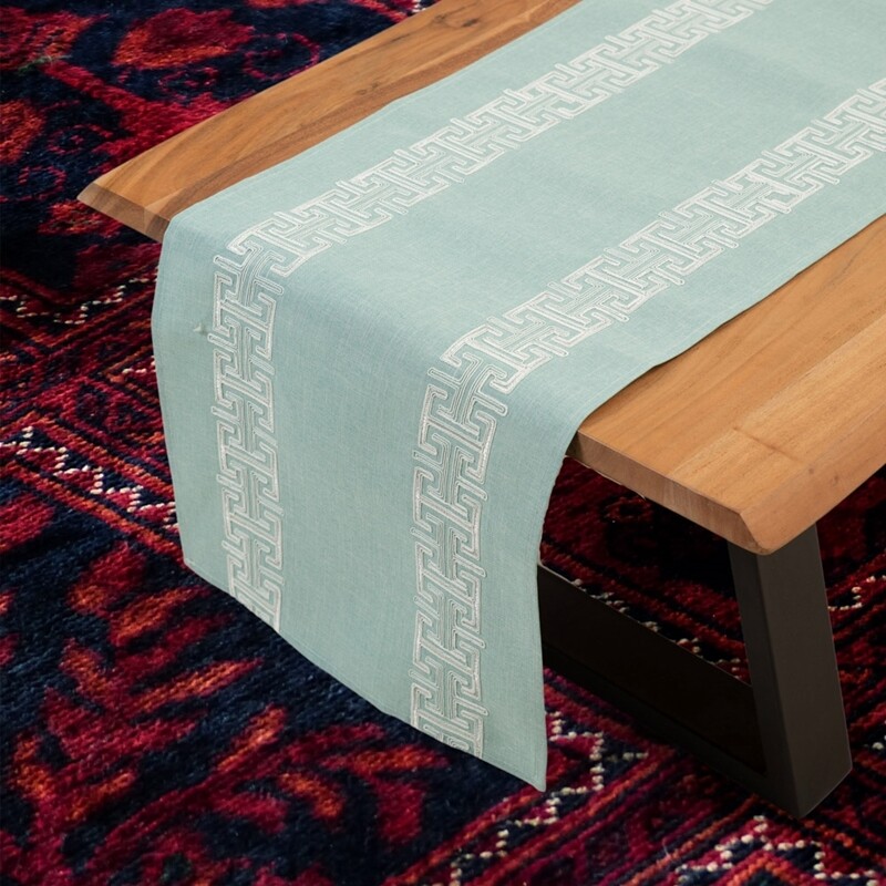 Τραβέρσα 40Χ170 εκ. Κέντημα Λινό 0600 Menta - Ilis Home