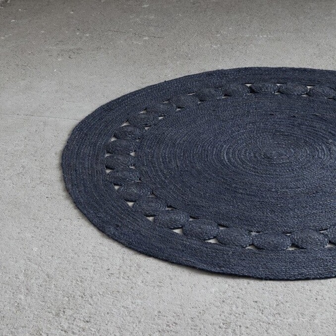 Χαλάκι Στρογγυλό 150 εκ. Makrame Dark Gray - Nima Home