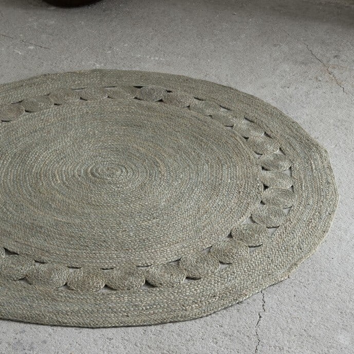 Χαλάκι Στρογγυλό 150 εκ. Makrame Light Gray - Nima Home
