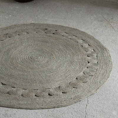 Χαλάκι Στρογγυλό 150 εκ. Makrame Light Gray - Nima Home