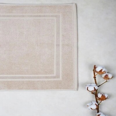 Πατάκι Ξενοδοχείου Κορνίζα Beige 50Χ75 εκ. 100% Βαμβάκι