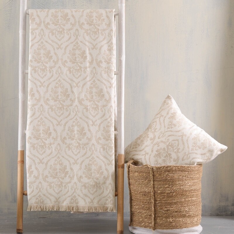 Σετ Ριχτάρια Διθέσιο &amp; Τριθέσιο Medallion Ecrou-Beige - Rythmos