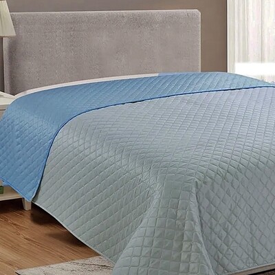 Κουβερλί Υπέρδιπλο 220Χ240 εκ. Fiber Gray-Blue - Sunshine
