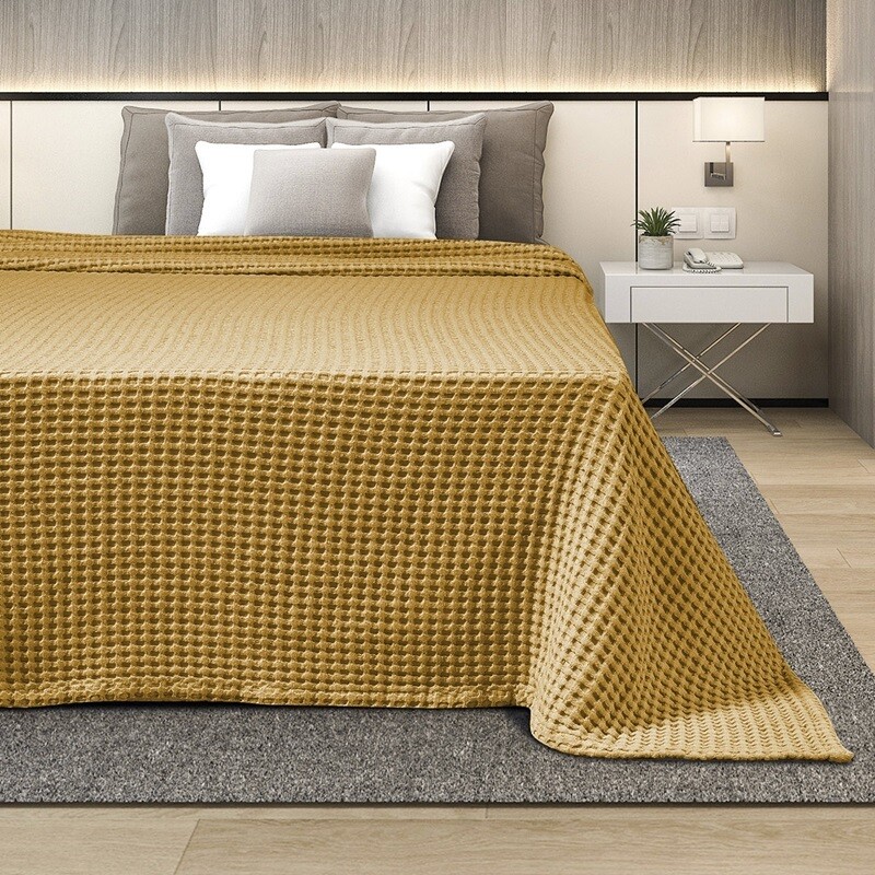Κουβέρτα Πικέ Μονή 160Χ240 εκ. Yellow - Adam Home