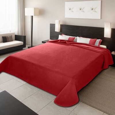 Κουβέρτα Βελουτέ Μονή Ισπανίας  Plain Red (34) - Belpla