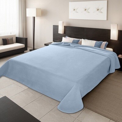 Κουβέρτα Βελουτέ Μονή Ισπανίας  Plain Light Blue (3) - Belpla