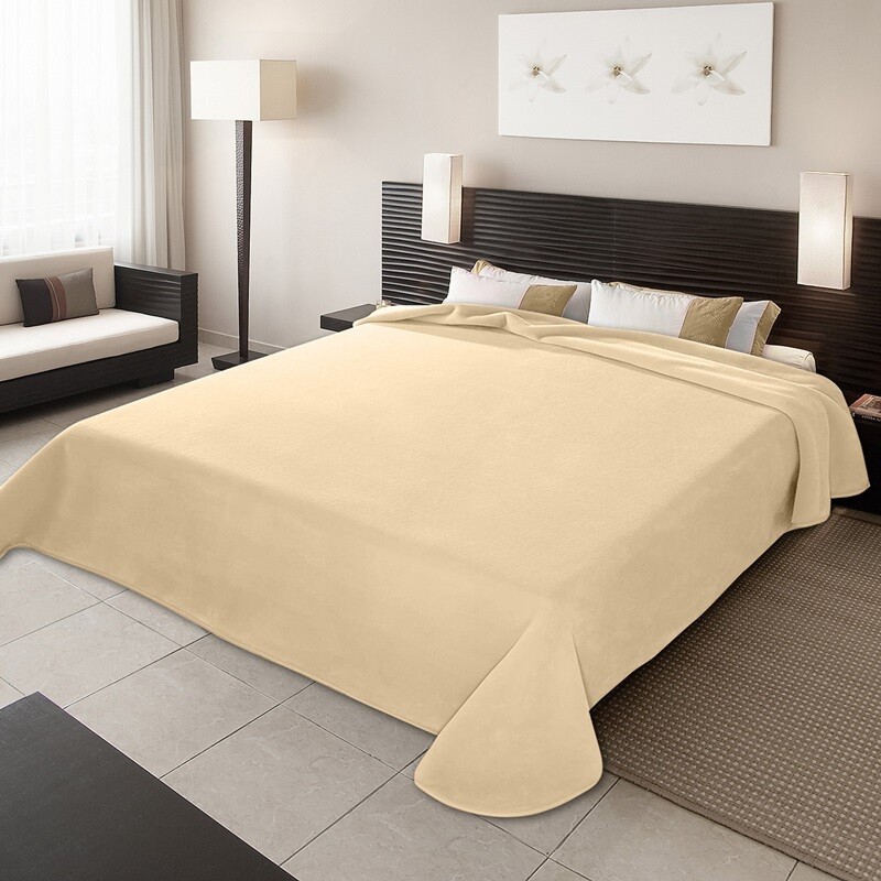 Κουβέρτα Βελουτέ Μονή Ισπανίας  Plain Off White (15) - Belpla