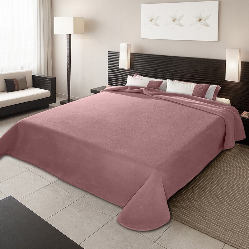 Κουβέρτα Βελουτέ King Size Ισπανίας Plain Opal Rose (64) - Belpla