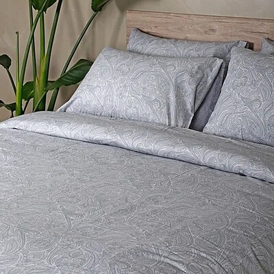 Παπλωματοθήκη Διπλή 200Χ250 εκ. Cotton Feelings 2040 Gray - Sunshine