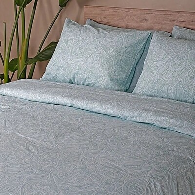 Παπλωματοθήκη Υπέρδιπλη 230Χ250 εκ. Cotton Feelings 2040 Aqua - Sunshine