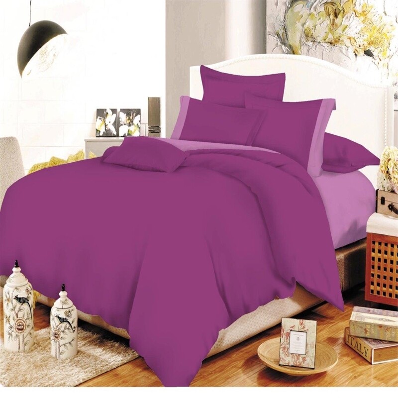 Σετ Σεντόνια Μονά Φάσα Cotton Line Mauve-Lilac - Komvos