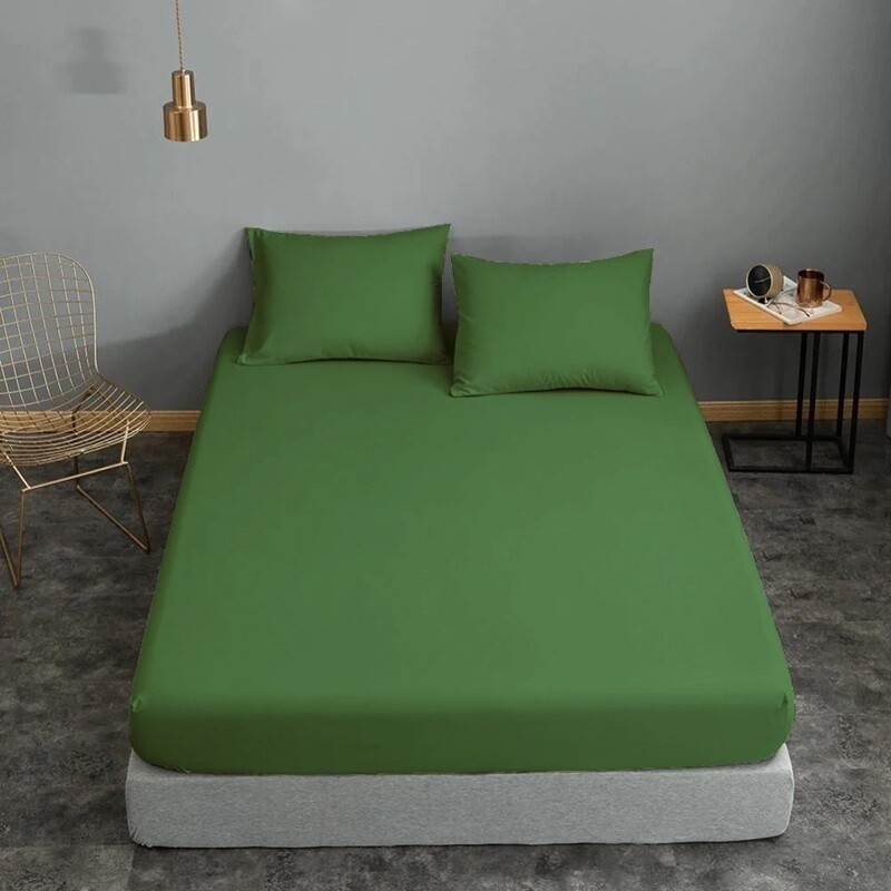 Σεντόνι Μεμονωμένο Cotton Line Μονό 160Χ240 εκ. Army Green - Komvos