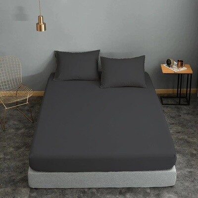 Σεντόνι Λάστιχο Cotton Line Μονό Anthracite - Komvos