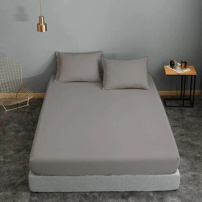 Σεντόνι Λάστιχο Cotton Line Μονό Gray - Komvos
