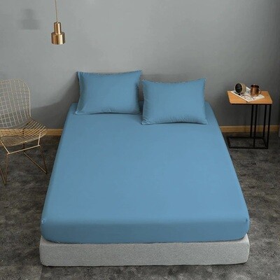 Σεντόνι Λάστιχο Cotton Line Μονό Sky Blue - Komvos