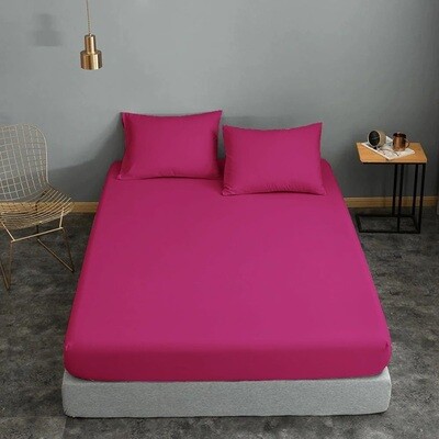Σεντόνι  Λάστιχο Cotton Line Υπέρδιπλο 170Χ200+20 εκ. Mauve - Komvos