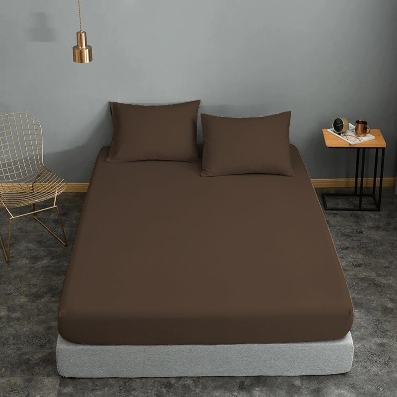 Μαξιλαροθήκες Cotton Line Ζευγάρι Brown - Komvos