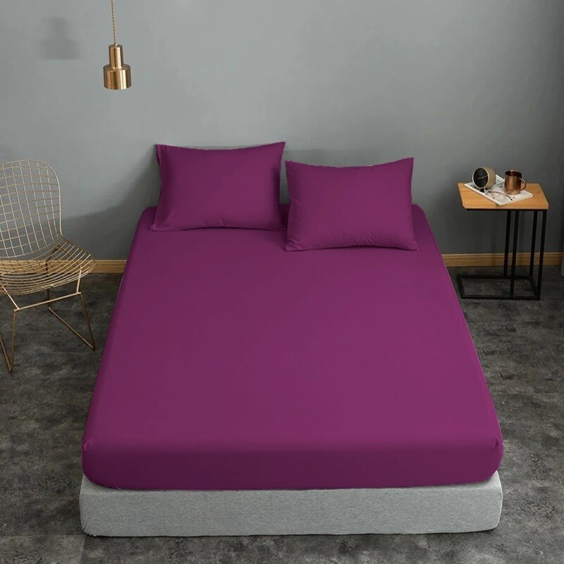 Μαξιλαροθήκες Cotton Line Ζευγάρι Mauve - Komvos