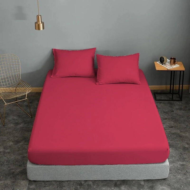 Μαξιλαροθήκες Cotton Line Ζευγάρι Red - Komvos
