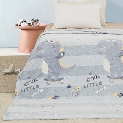 Κουβέρτα Fleece Βελουτέ Φωσφοριζέ Μονή Dino 101 - Adam Home
