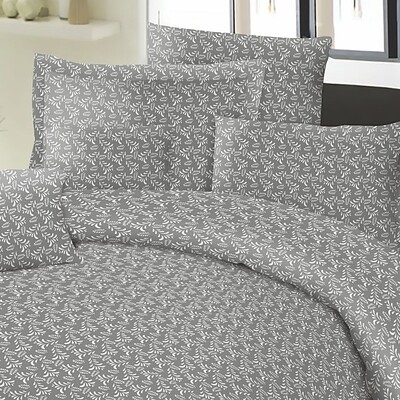 Μαξιλαροθήκες Ζευγάρι Cotton Line 50Χ70 εκ. Fern Gray - Komvos