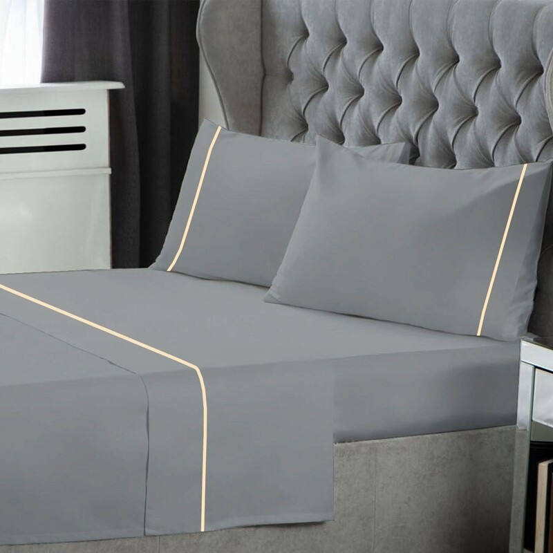Σετ Σεντόνια Υπέρδιπλα με Φυτίλι P/C Light Gray - Le Blanc