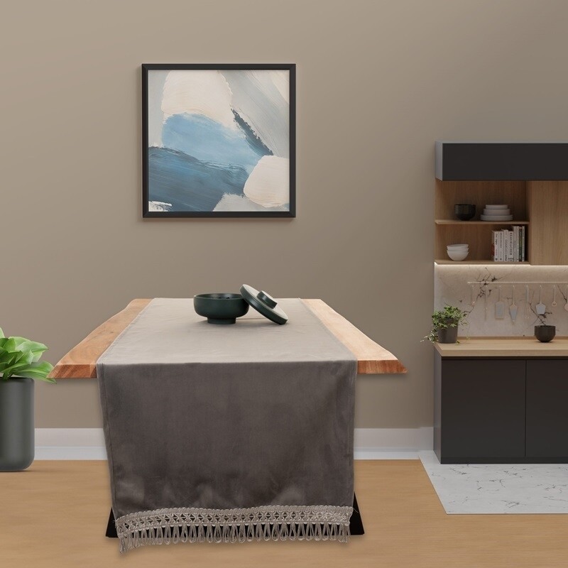 Καρέ 100Χ100 εκ. Βελούδο Cruze Γκρι - Ilis Home
