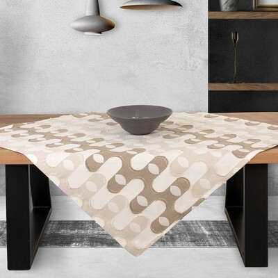 Καρέ 90Χ90 εκ. Ζακάρ Kyrie Μπεζ - Ilis Home