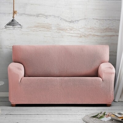 Σετ Καλύμματα Διθέσιο &amp; Τριθέσιο Tunez Ροζ Λύκρα Ελαστικό