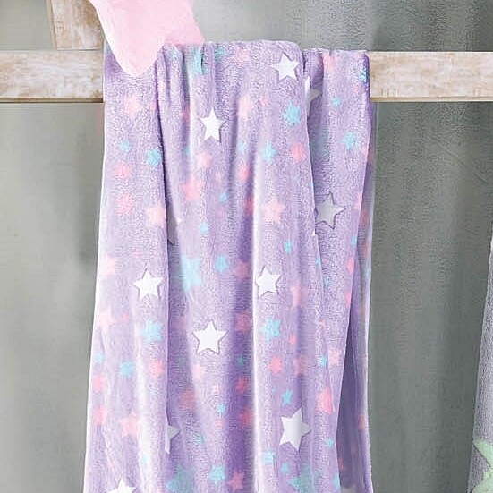 Κουβέρτα Fleece Flannel Φωσφοριζέ Μονή Starday - Rythmos