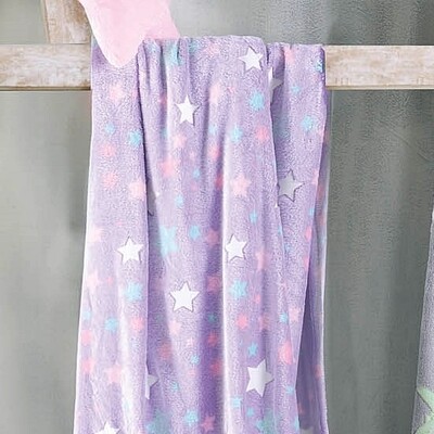 Κουβέρτα Fleece Flannel Φωσφοριζέ Μονή Starday - Rythmos