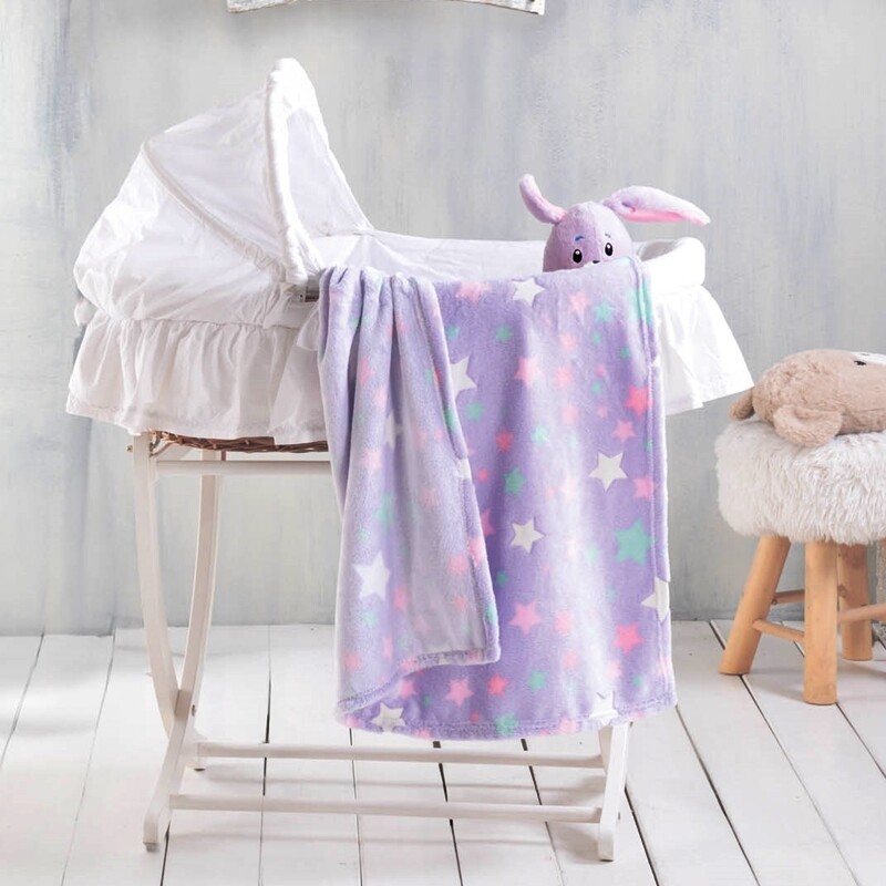 Κουβέρτα Fleece Flannel Φωσφοριζέ Κούνιας Starday - Rythmos
