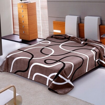 Κουβέρτα Βελουτέ Υπέρδιπλη Ισπανίας 241 Beige - Belpla