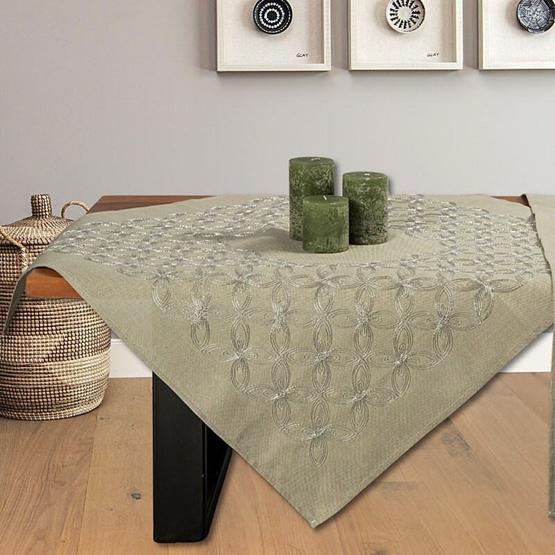 Καρέ Κέντημα 0884 Γκρι - Ilis Home