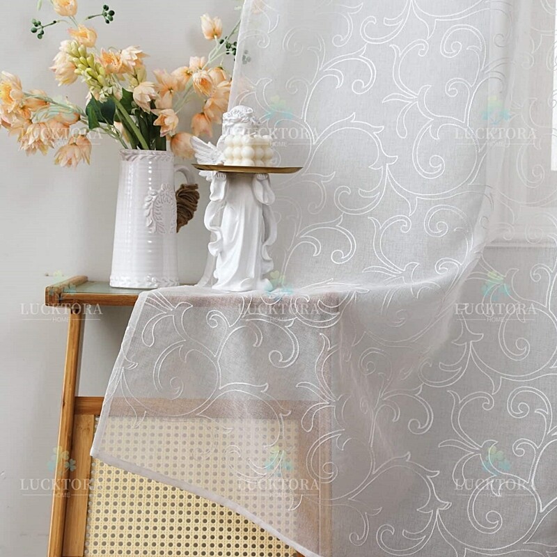 Κουρτίνα με Κρίκο 140Χ270 εκ. AD6013-1 Λευκό