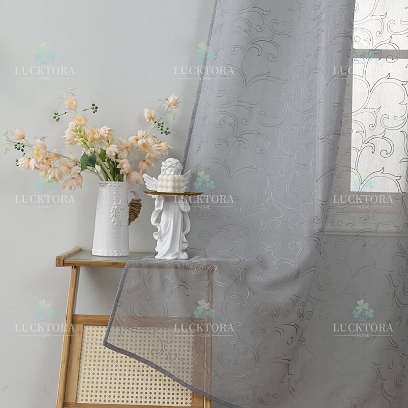 Κουρτίνα με Κρίκο 140Χ270 εκ. AD6013-2 Γκρι