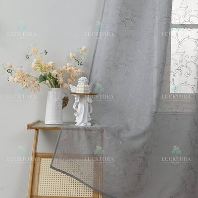 Κουρτίνα με Κρίκο 140Χ270 εκ. AD6013-2 Γκρι