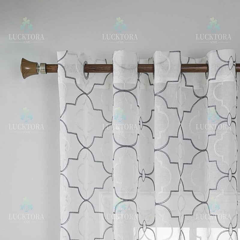 Κουρτίνα με Κρίκο 140Χ285 εκ. AD6012-3 Γκρι