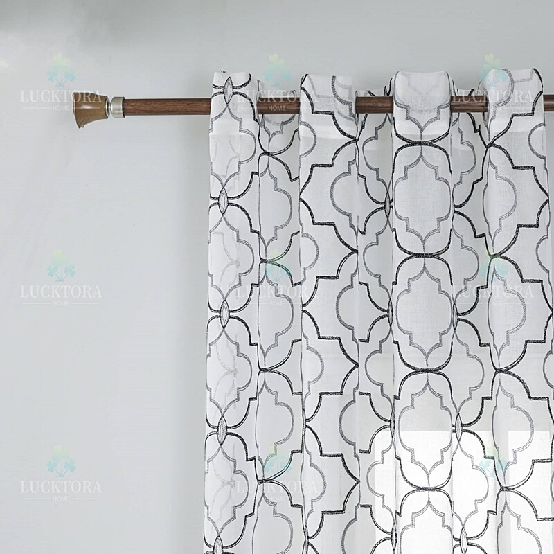 Κουρτίνα με Κρίκο 140Χ285 εκ. AD6012-4 Μαύρο